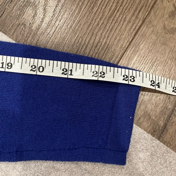 [M]Lord&Taylor Blue Extra Fine Merino Wool V Neck Sweater-M - Picture 7 of 7